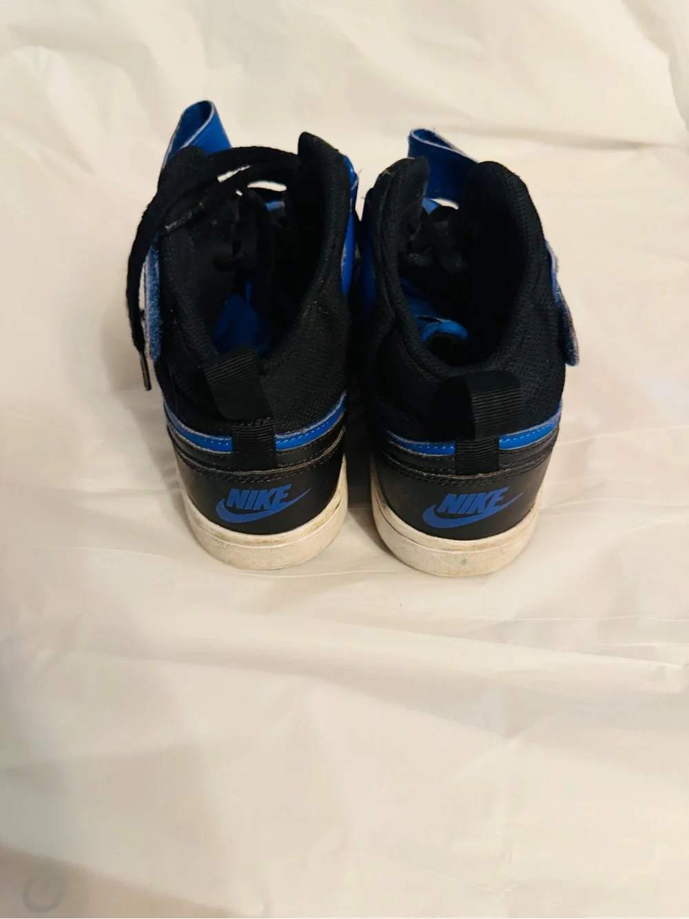 Nike Court Borough Mid 2 CD7782-404 Blue Black High Top Shoes Size 4.5Y